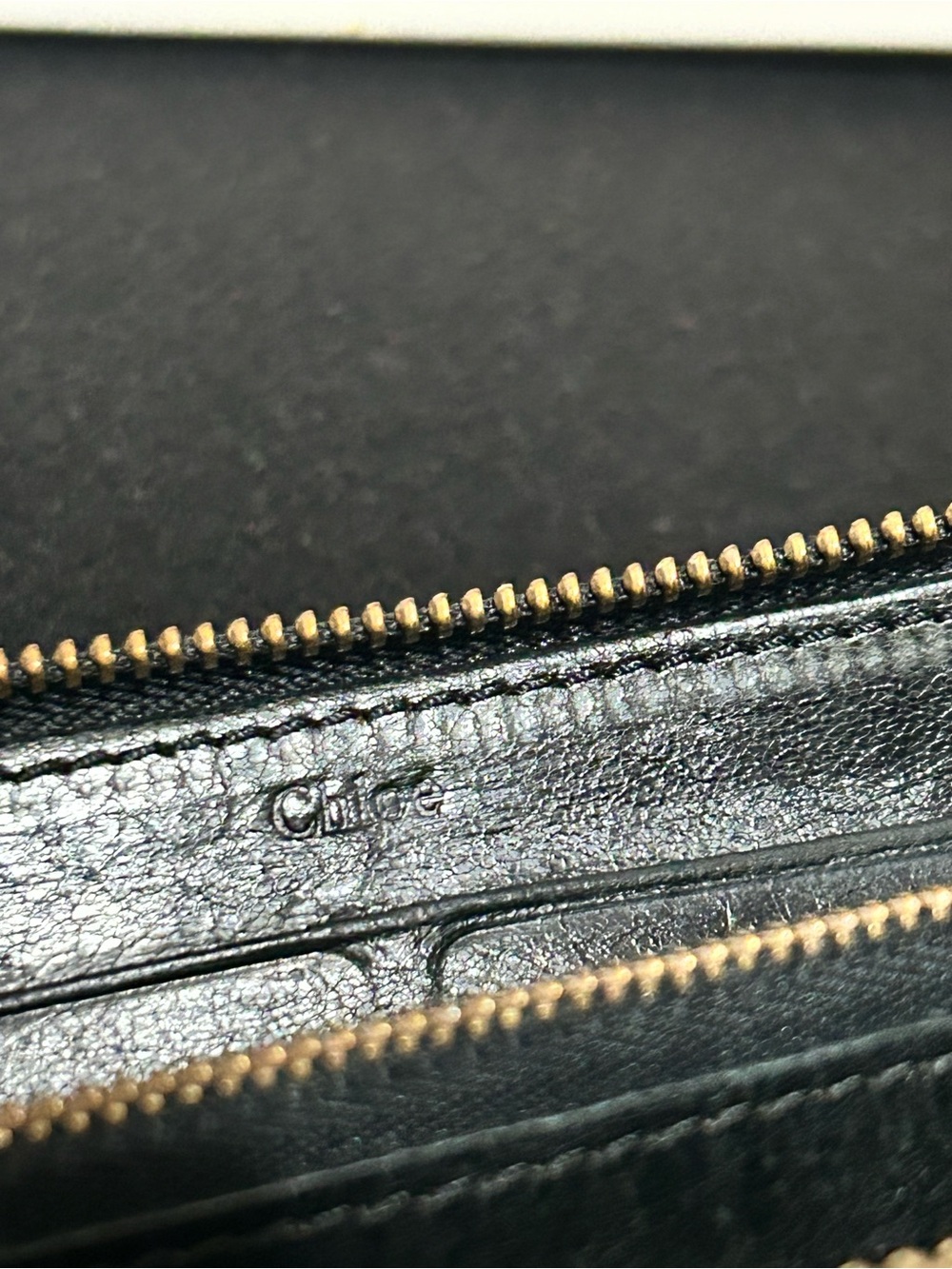 Chloé Beige Canvas and Black Leather Zip Wallet - Picture 4 of 9